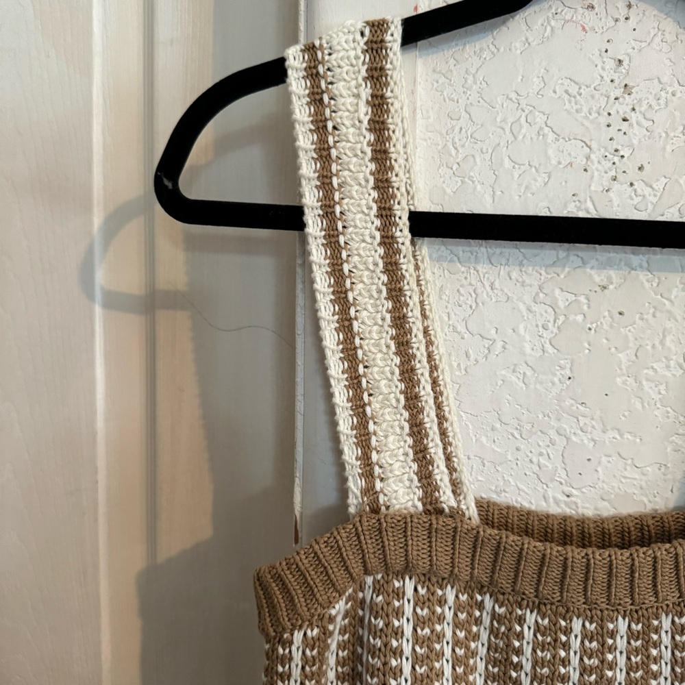 Veronica Beard Cream and Tan Knit Tank Top - Picture 5 of 10